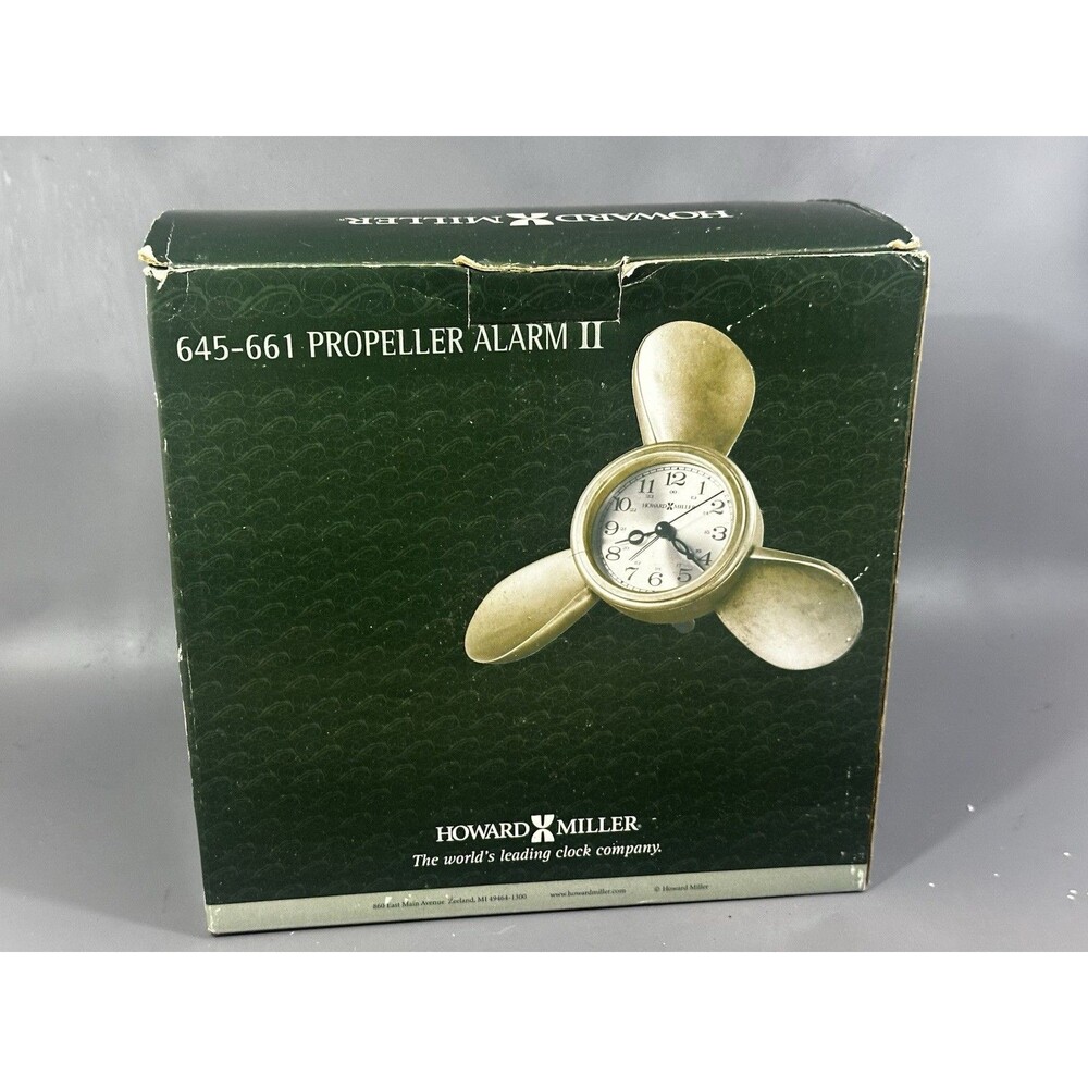 Howard Miller 645-661 Propeller Alarm II Clock Nautical Desk Shelf Boat Prop
